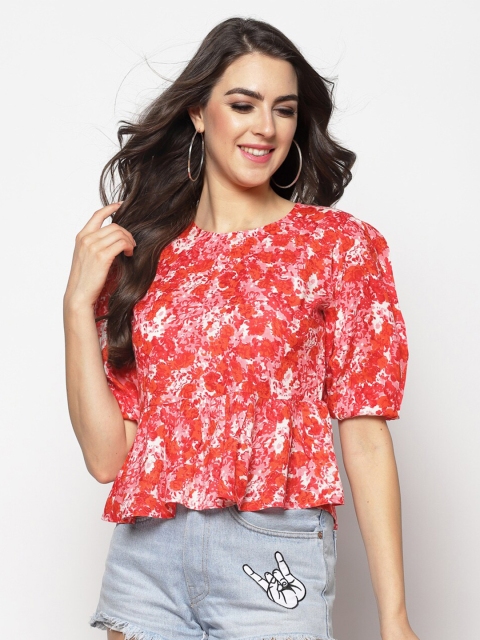 

Sera Women Pink Floral Print Top