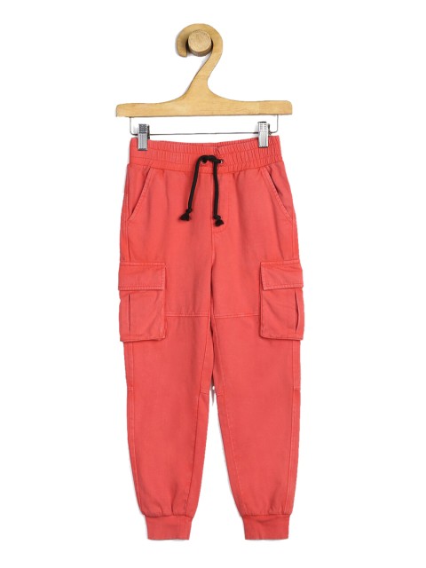 

SPUNKIES Boys Red Solid Joggers