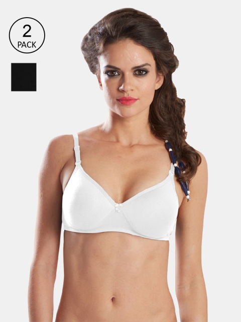 

Sonari Pack Of 2 Black & White Bra Lightly Padded