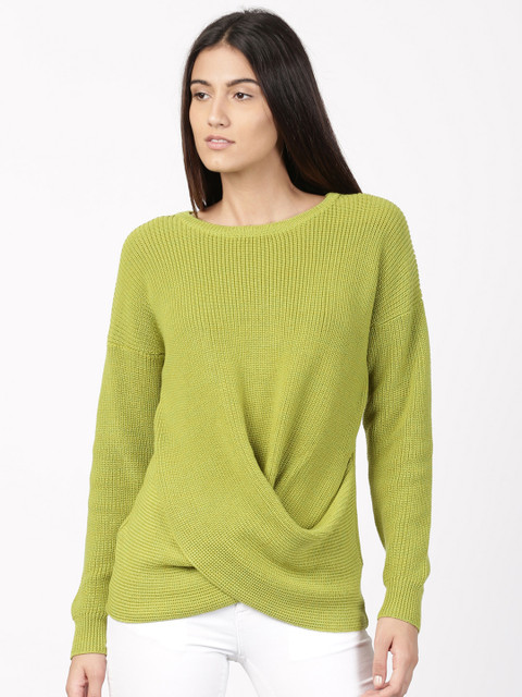 

ether Women Green Self-Design Pullover