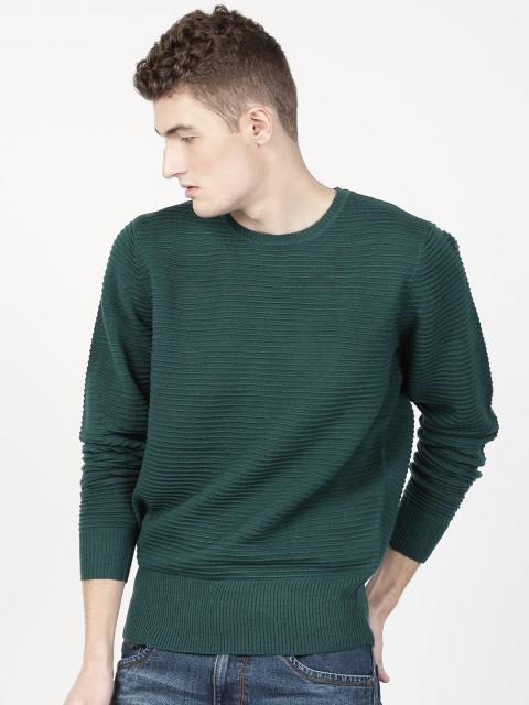 

ether Men Teal Green Ottoman Pullover