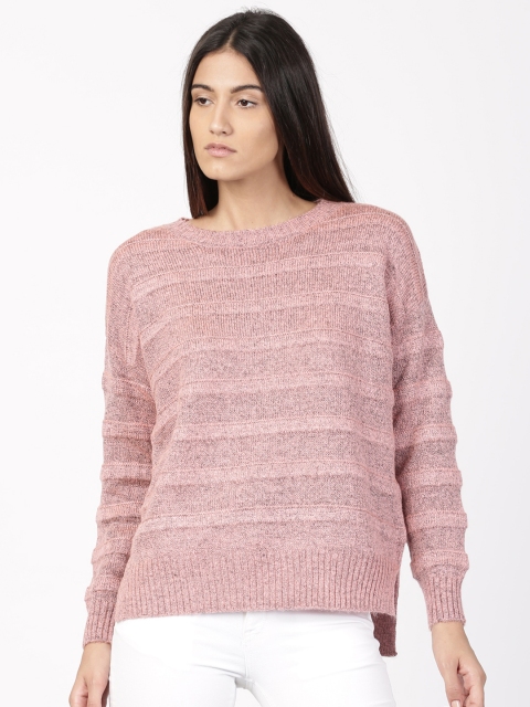 

ether Women Pink Self-Design Pullover