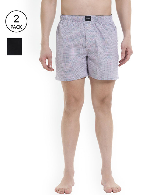 

DON VINO Men Pack of 2 Grey & Black Printed Cotton Boxers DVMBSC02-098-100-S-Multi