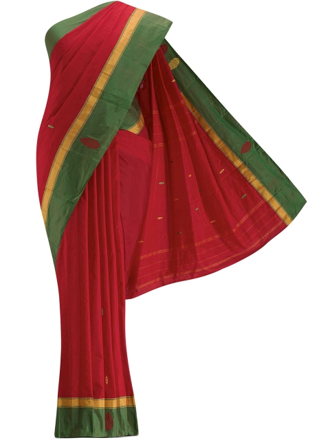 

Nalli Next Red & Green Woven Design Zari Art Silk Saree