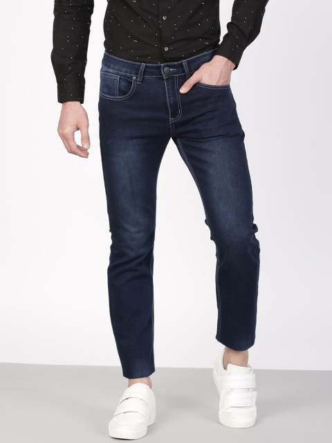 

ether Men Blue Slim Fit Mid-Rise Clean Look Stretchable Jeans