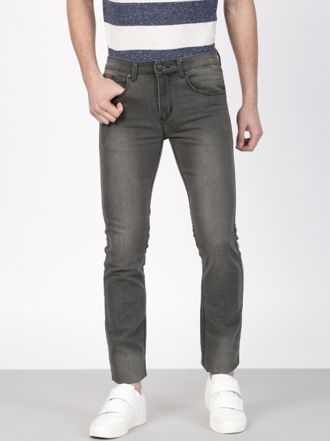 

ether Men Grey Skinny Fit Mid-Rise Clean Look Stretchable Jeans