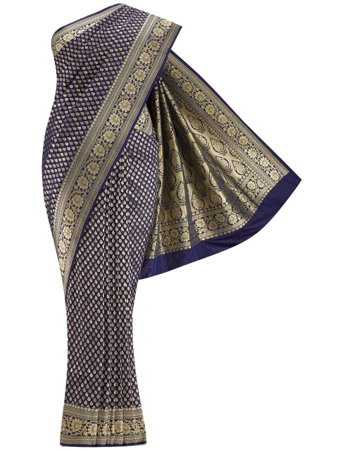 

Nalli Next Navy Blue Woven Design Art Silk Banarasi Saree