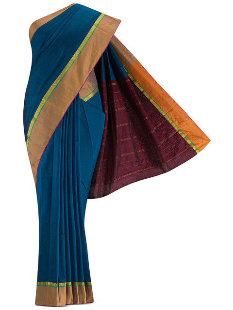 

Nalli Next Teal & Maroon Zari Art Silk Saree