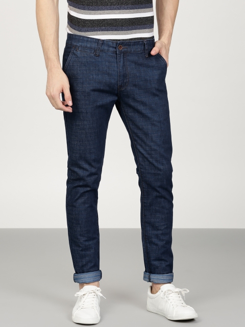 

ether Men Blue Skinny Fit Mid-Rise Clean Look Stretchable Jeans