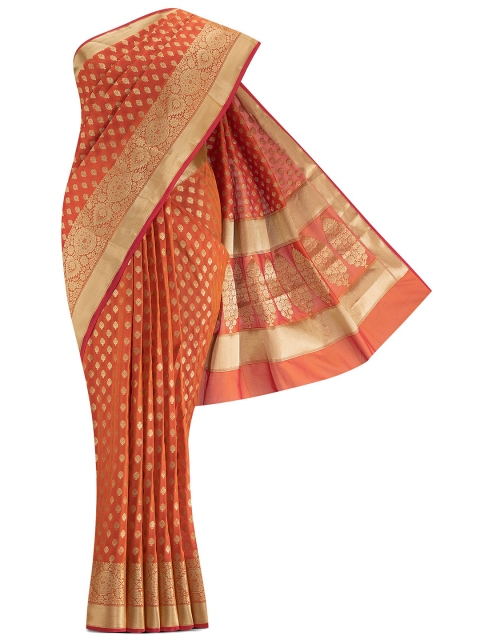 

Nalli Next Woman Orange Woven Design Art Silk Banarasi Saree