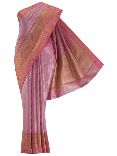 

Nalli Next Woman Pink Woven Design Art Silk Saree