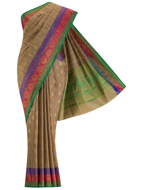 

Nalli Next Brown & Pink Woven Design Zari Art Silk Saree