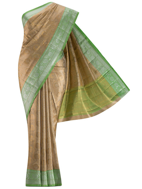 

Nalli Next Gold-Toned & Blue Woven Design Zari Art Silk Saree