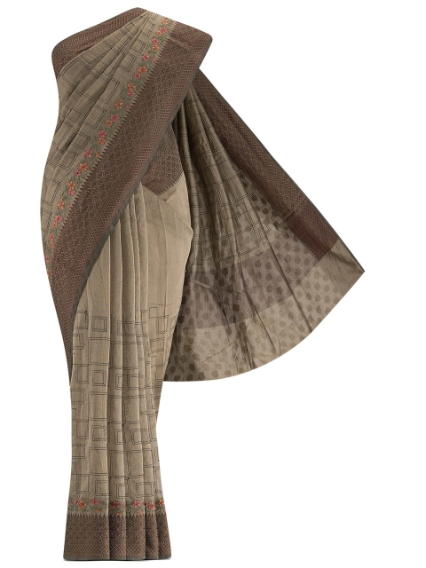 

Nalli Next Brown & Pink Woven Design Silk Cotton Saree