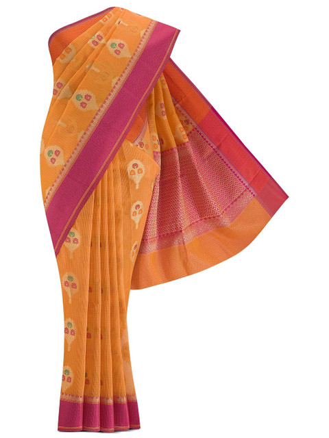 

Nalli Next Orange & Pink Woven Design Banarasi Saree
