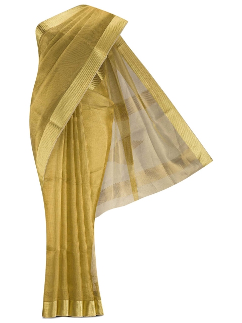 

Nalli Next Gold-Toned Woven Design Zari Tissue Kota Saree