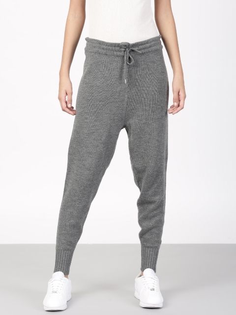 

ether Women Charcoal Grey Solid Drop Crotch Joggers