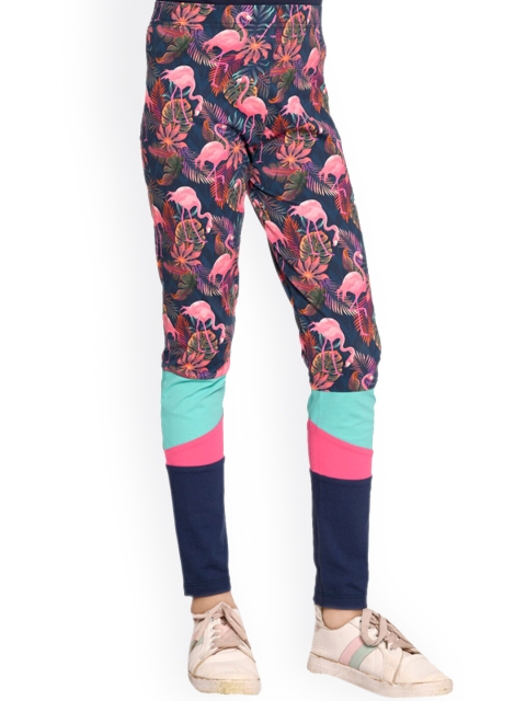 

SPUNKIES Girls Pink Printed Organic Cotton Leggings