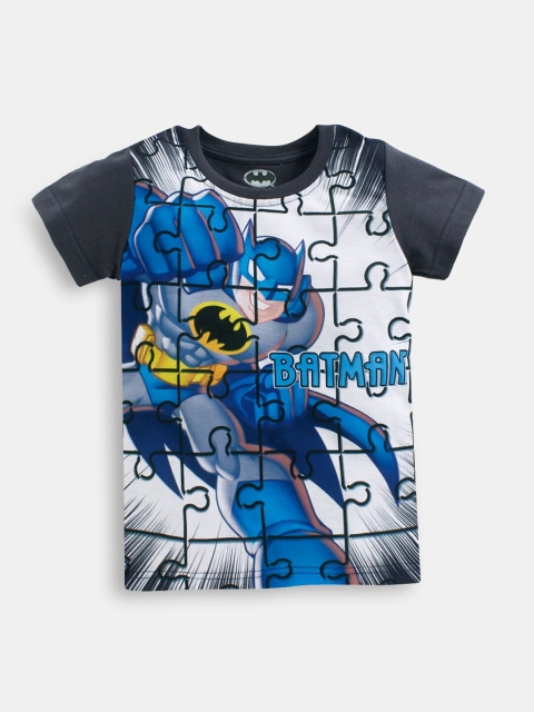 

Hopscotch Boys Grey Printed T-shirt