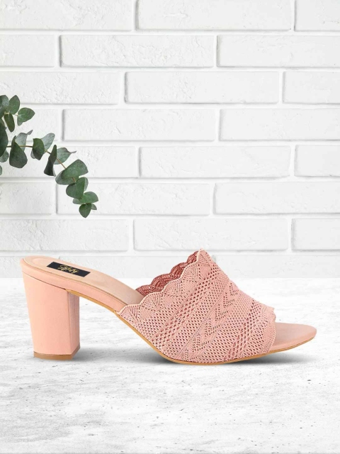 

Stylestry Women Pink Block Heels