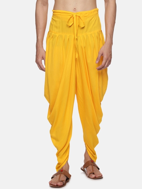 

Sethukrishna Men Yellow Solid Dhoti Pant