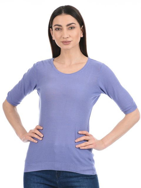 

PORTOBELLO Women Blue Solid T-shirt