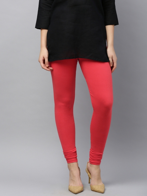 

Shree Women Red Solid Churidar Leggings