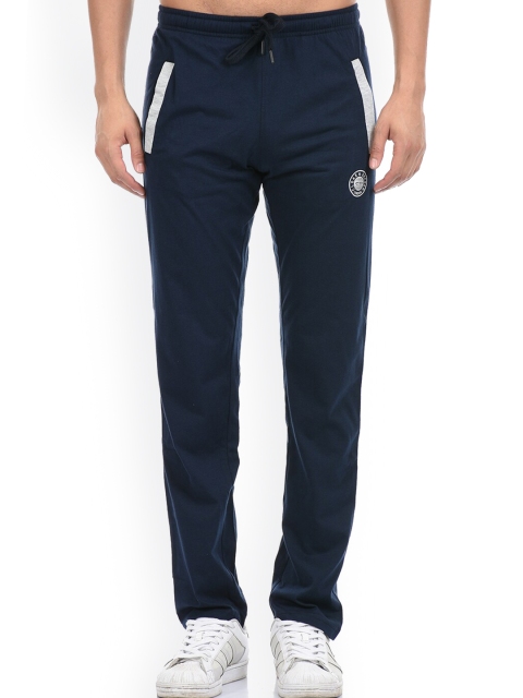 

Cloak & Decker by Monte Carlo Men Navy Blue Solid Cotton Track Pants