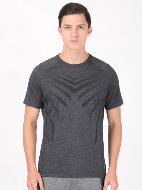 

Jockey Men Charcoal Printed Round Neck T-shirt