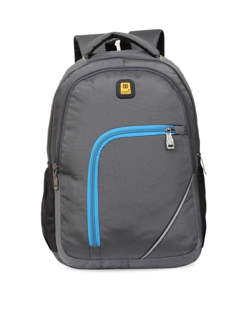 

Blowzy Bags Grey & Blue Waterproof Nylon Backpack