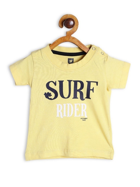 

612League Boys Yellow Varsity Printed T-shirt