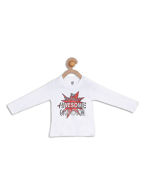 

612League Boys White Typography Printed T-shirt