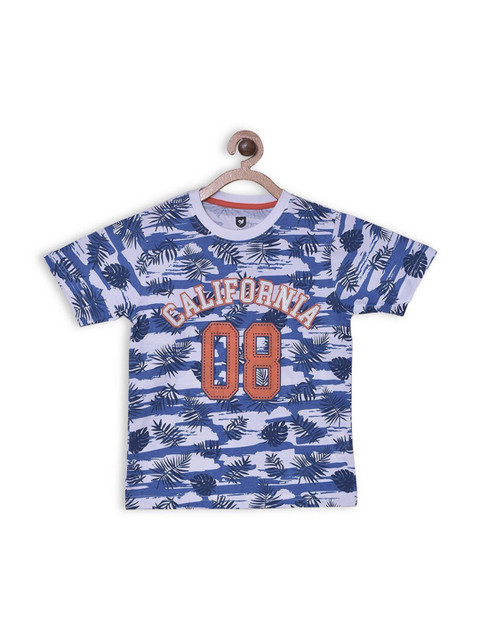 

612League Boys Blue Printed Tropical T-shirt