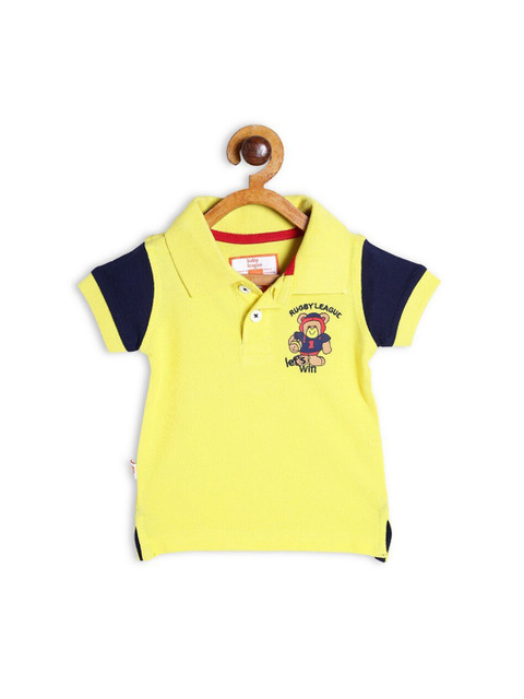 

612League Boys Yellow Polo Collar Cotton T-shirt