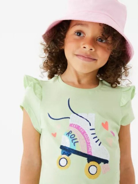 

Marks & Spencer Girls Sea Green Print Top