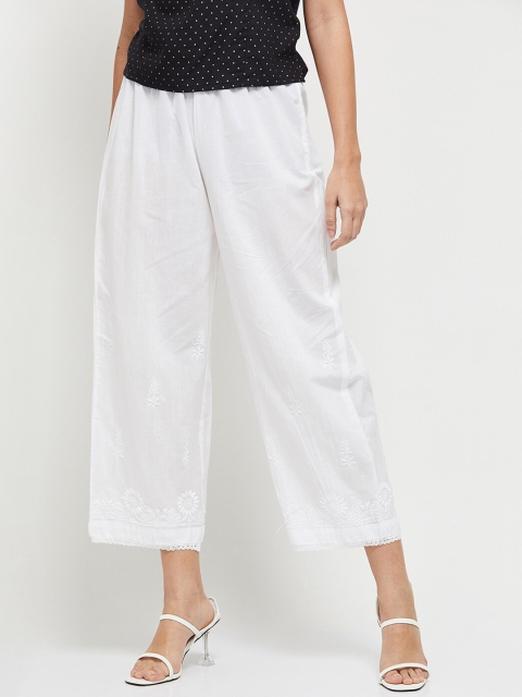 

max Women White Culottes Trousers
