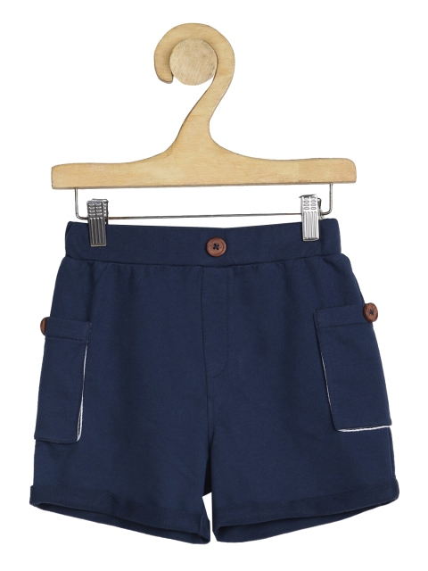 

SPUNKIES Boys Navy Blue Sports Shorts with Antimicrobial Technology