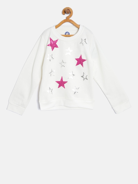 

YK Girls Off-White Star Print Sweatshirt