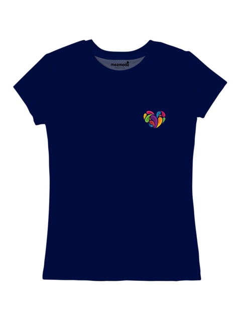 

mezmoda Girls Navy Blue Regular Fit T-shirt