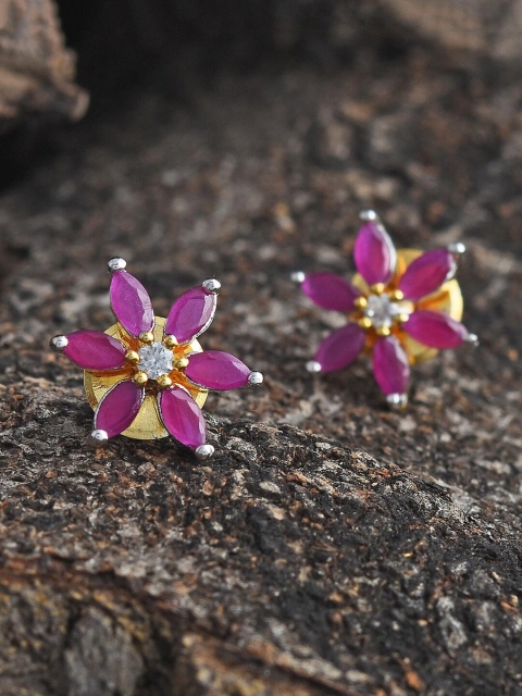 

Tistabene Red Floral Studs Earrings