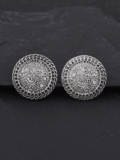 

Tistabene Oxidized Silver Circular Studs Earrings