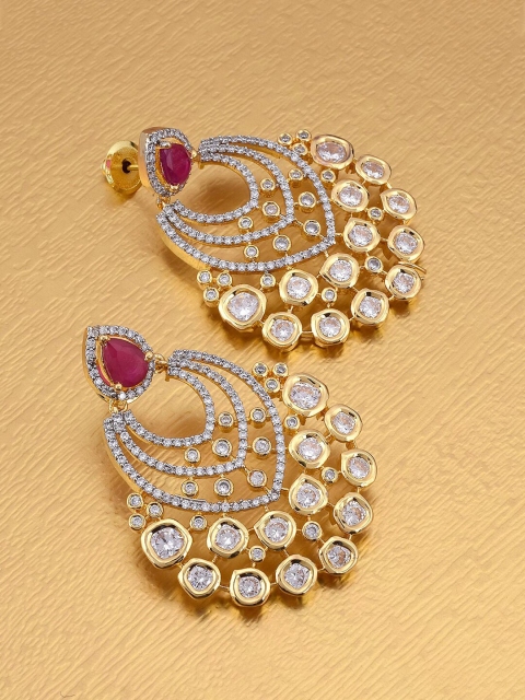 

Tistabene Red Contemporary Chandbalis Earrings