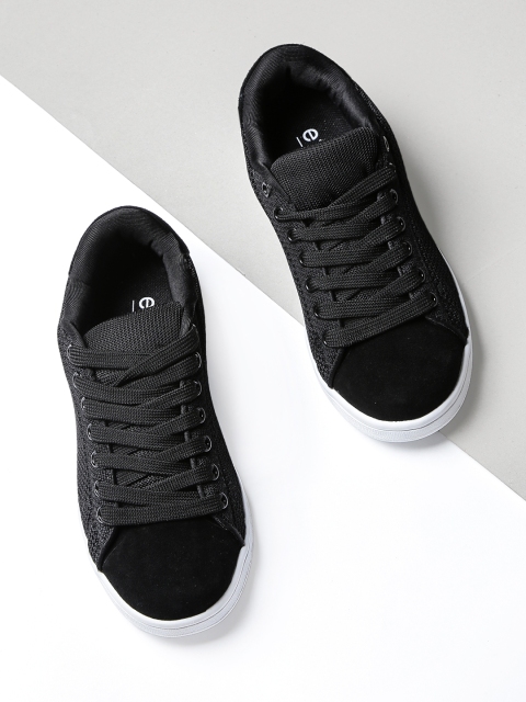 

ether Women Black Mesh Sneakers