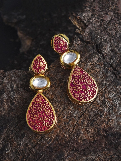 

Tistabene White Teardrop Shaped Drop Earrings