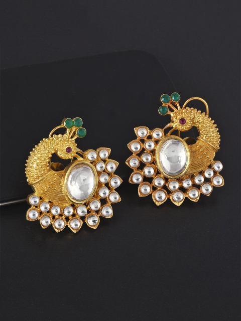 

Tistabene Green Gold Plated Contemporary Studs Earrings