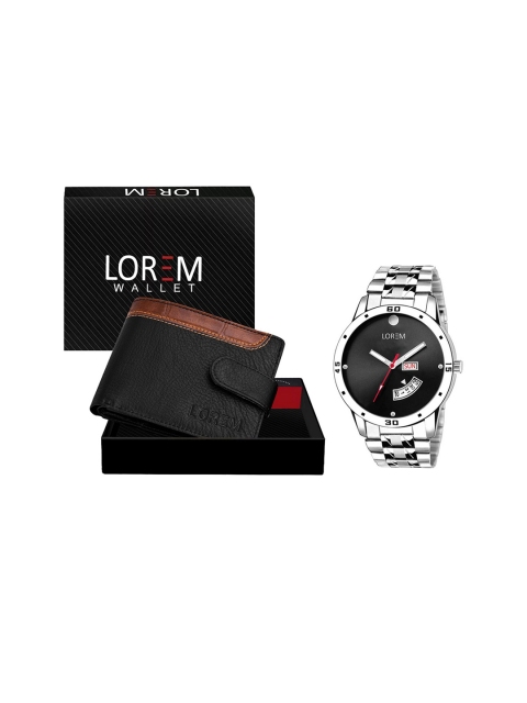 

FERRIZZO Men Black Watch and Wallet Combo Accessory Gift Set