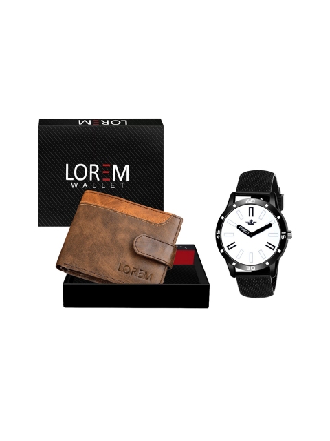

FERRIZZO Men White & Brown Solid Accessory Gift Set
