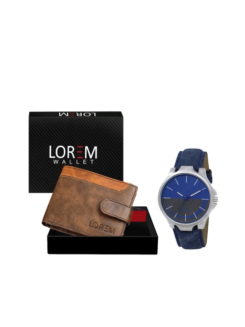 

FERRIZZO Men Blue & Brown Solid Accessory Gift Set