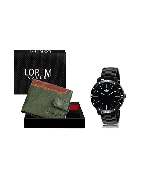 

FERRIZZO Men Black & Green Solid Accessory Gift Set