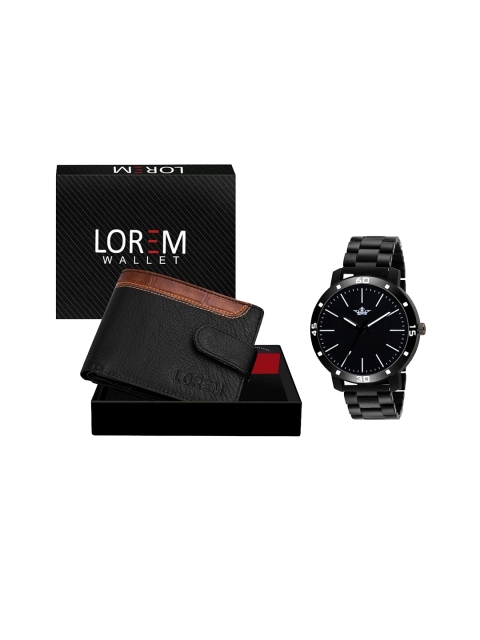 

FERRIZZO Men Black Solid Watch & Wallet Gift Set
